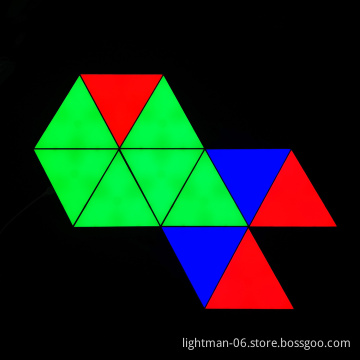 6pcs DIY Triangle RGB LED Panel Lamp